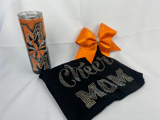 Rhinestone Cheer Mom Shirt Design 1