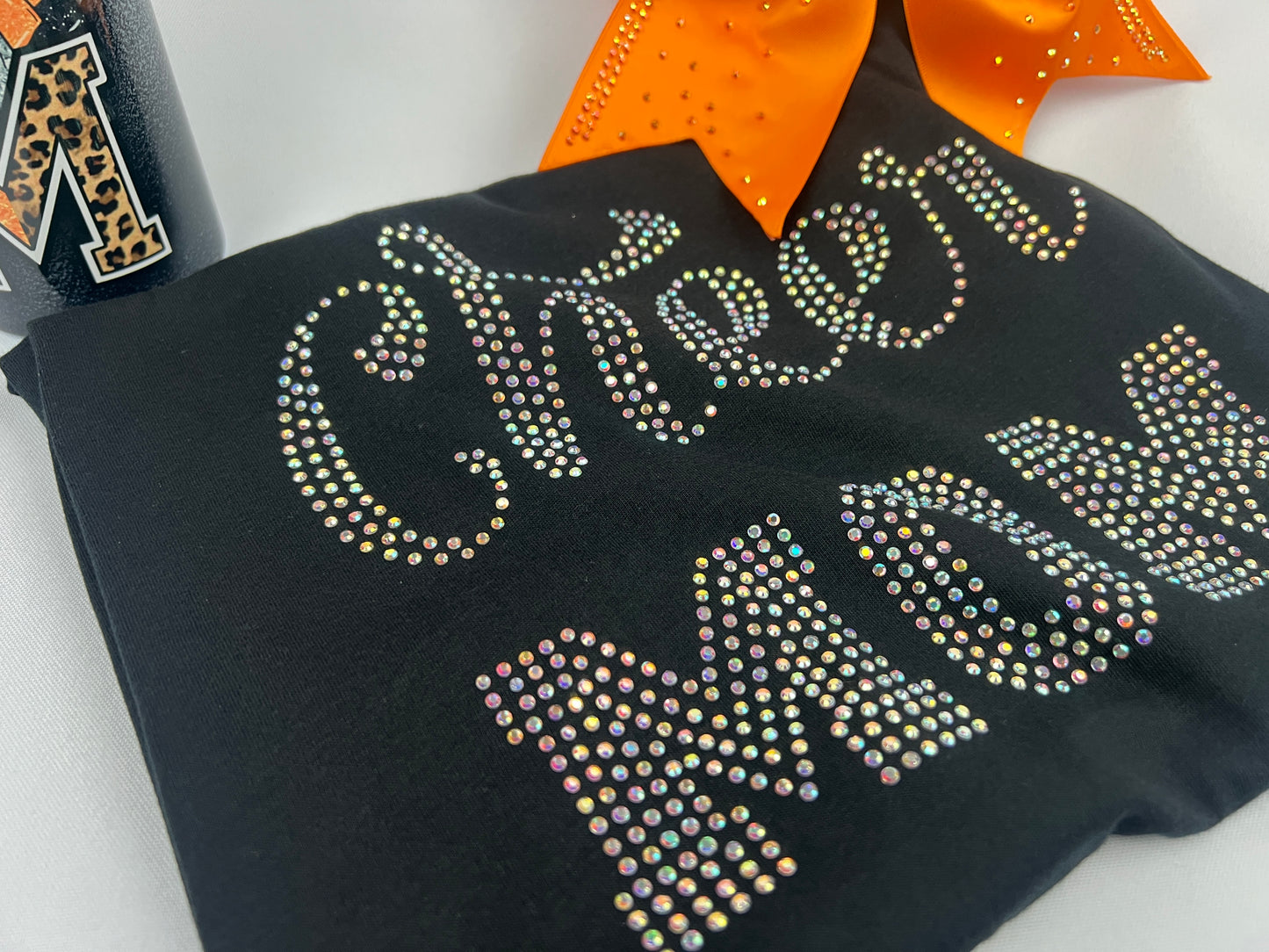 Rhinestone Cheer Mom Shirt Design 1