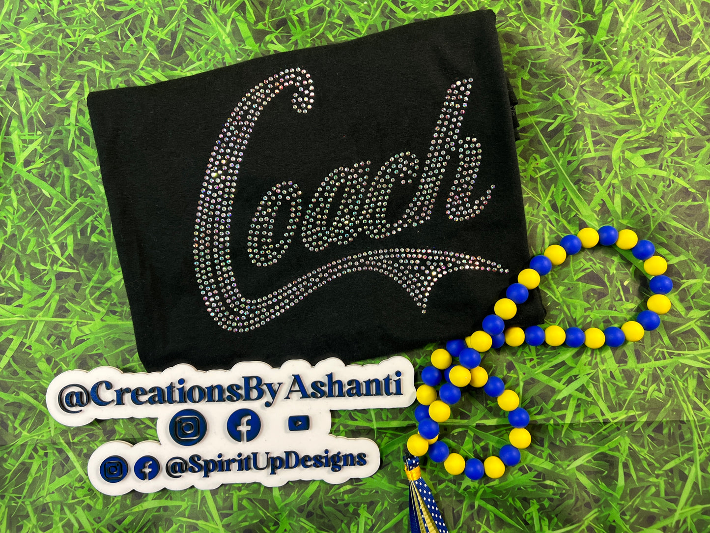 Vintage Rhinestone Cheer or Coach Design