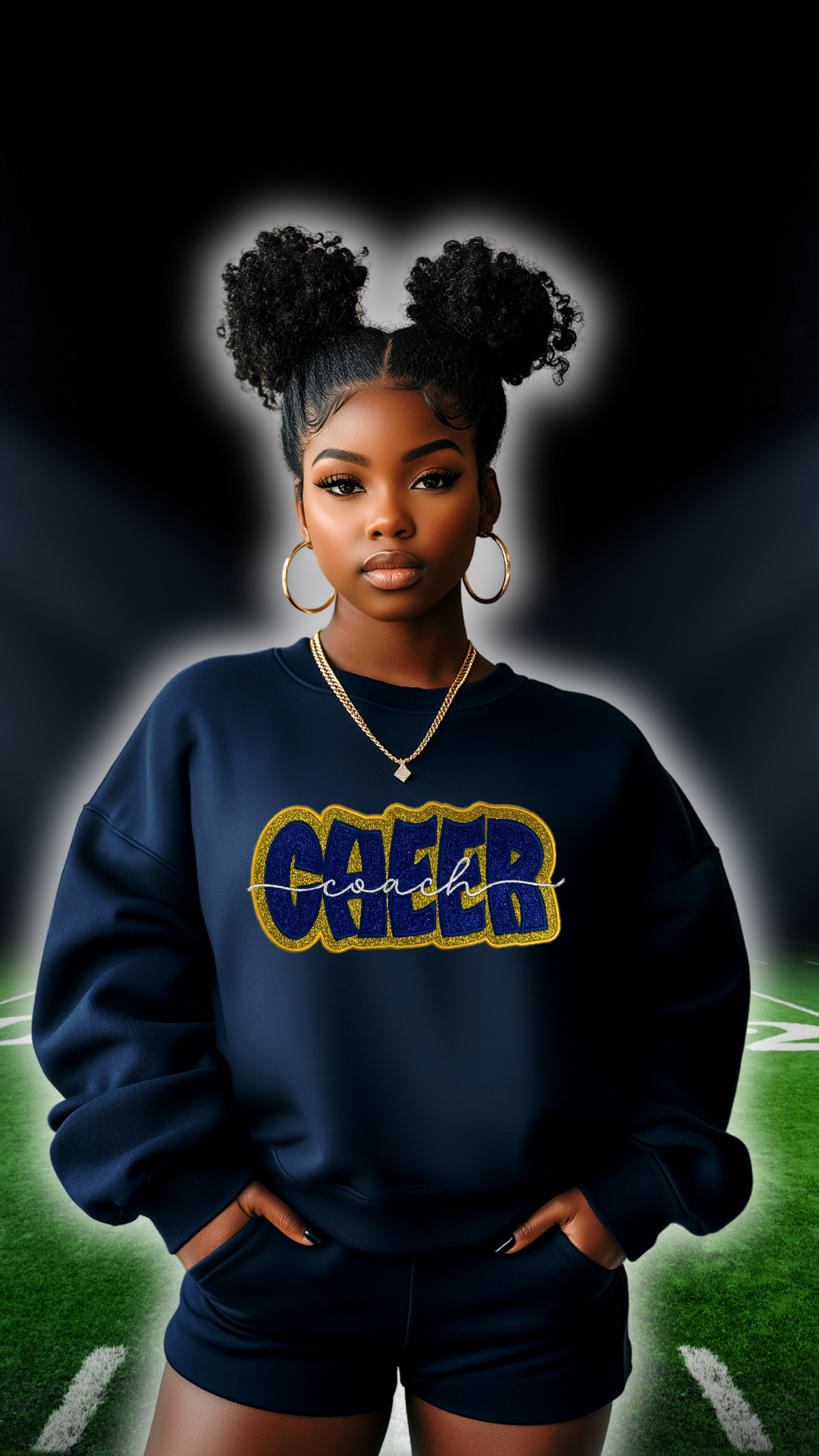 Glitter Sideline Crewneck