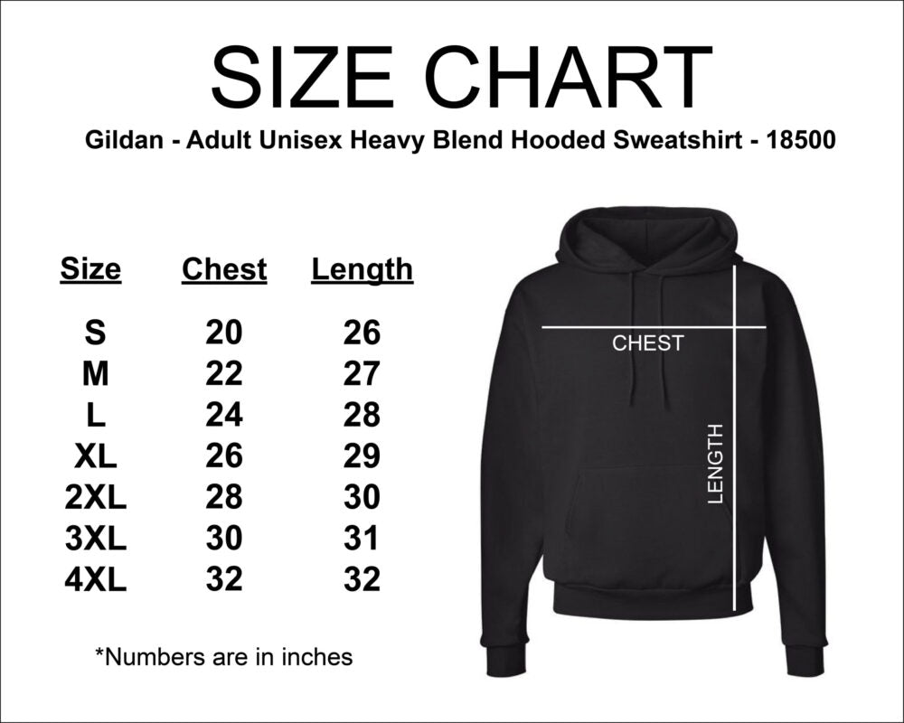 Hoodie Size Chart