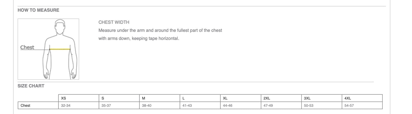 Adult Sizing