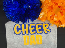 Load image into Gallery viewer, Blue and Yellow Cheer Dad Design
