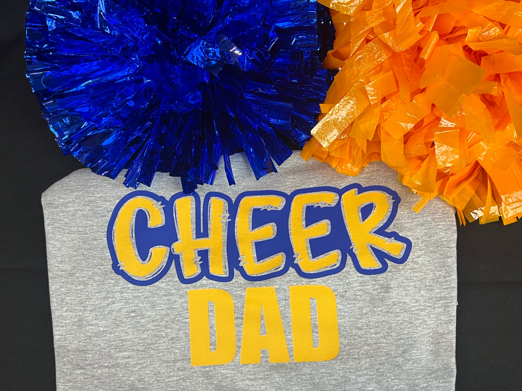 Blue and Yellow Cheer Dad Design