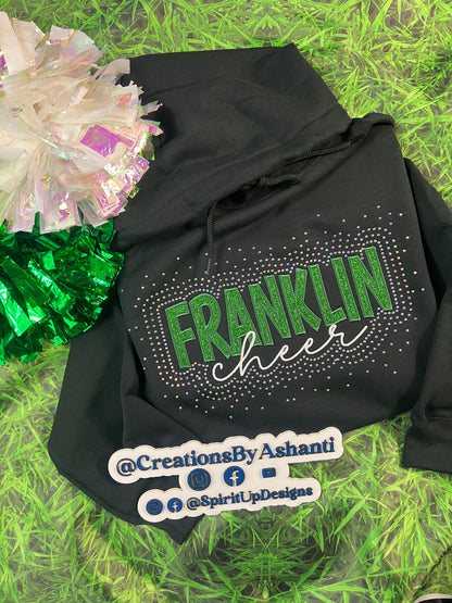 Black Franklin Bling Hoodie
