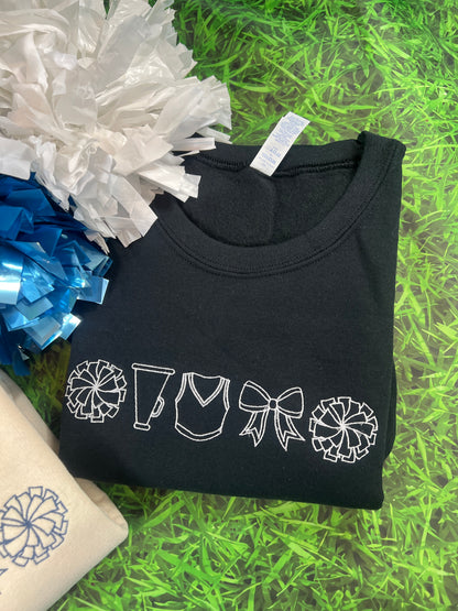 Cheer line crewneck
