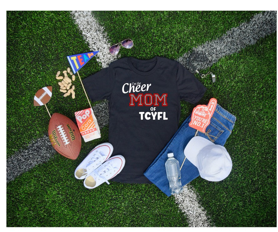 TCYFL Bling Cheer Mom T-shirt