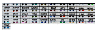Available Rhinestone Colors